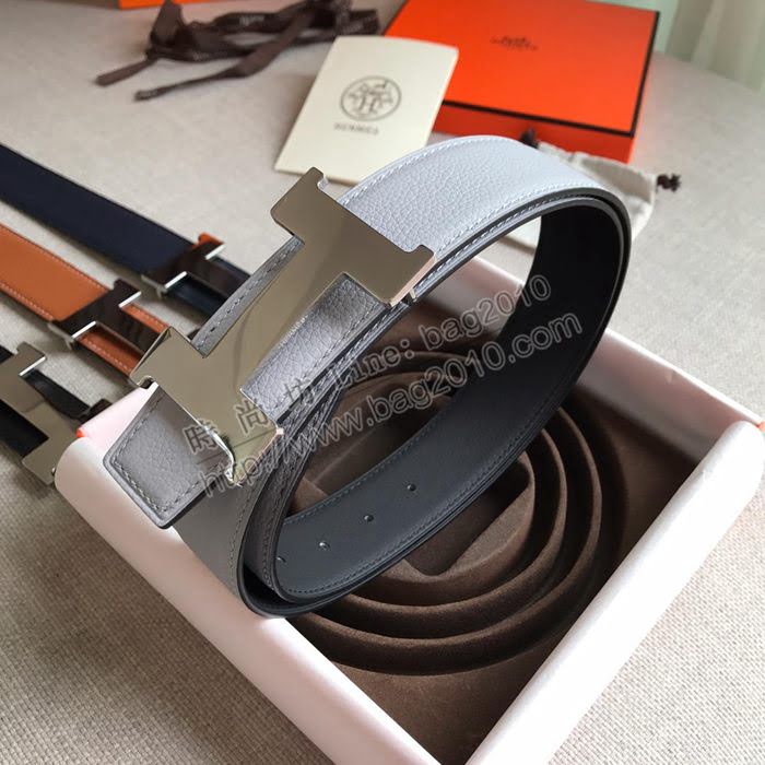 HERMES皮帶 REVERSIBLE LEATHER STRAP 專櫃同步 進口原版皮 愛馬仕男士腰帶  hgh1911